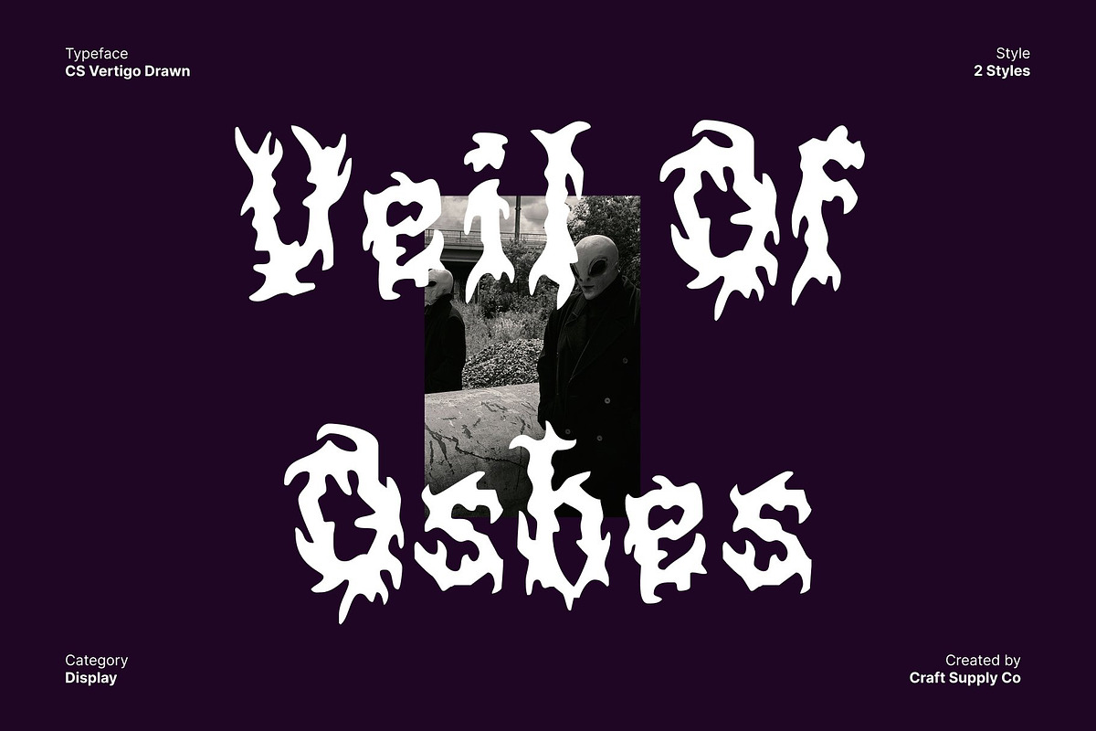 CS Vertigo Drawn, a Blackletter Font by Craft Supply Co. (Photo 5 of 8)