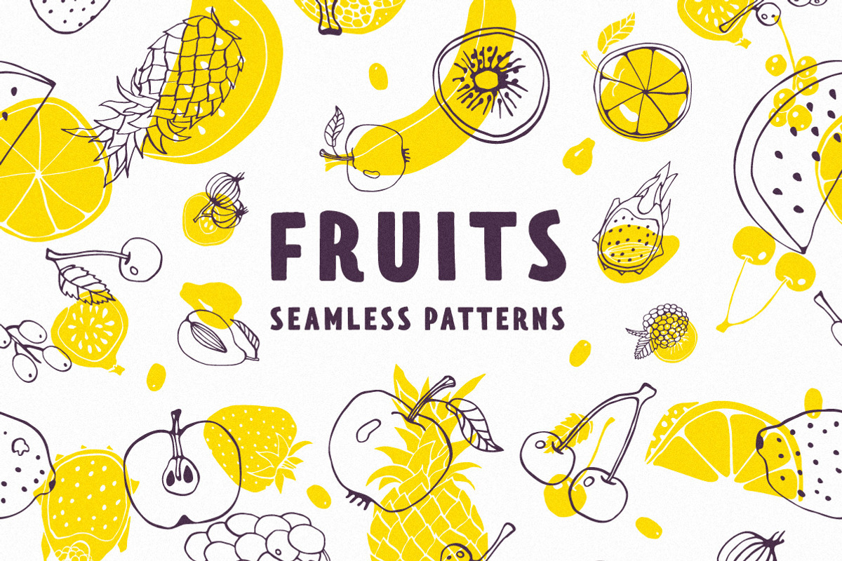 Fruits patterns, a Pattern Graphic by Hellgram (Photo 1 of 6)