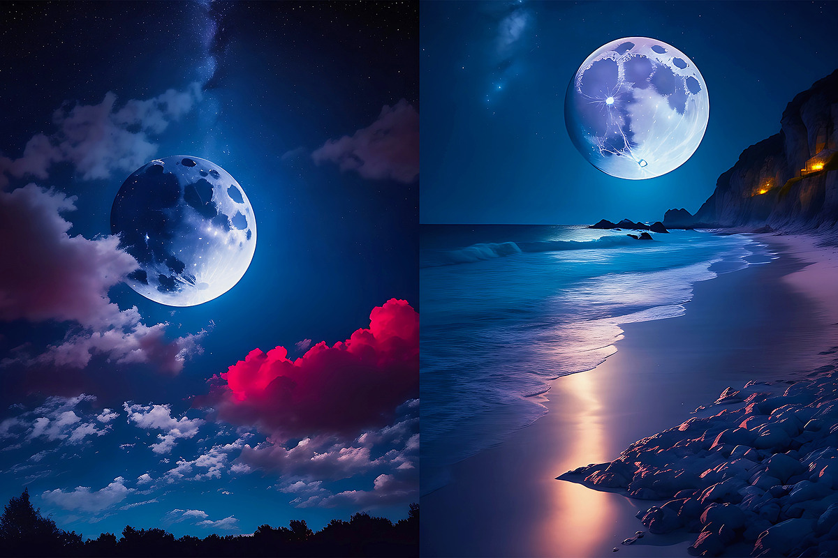 15 Moonlight Background, a Background Graphic by CraftingStudio ...
