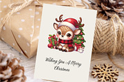 Christmas Deer. T-Shirt, PNG., an Animal Illustration by KENO Mascots (Thumbnail 8 of 8)