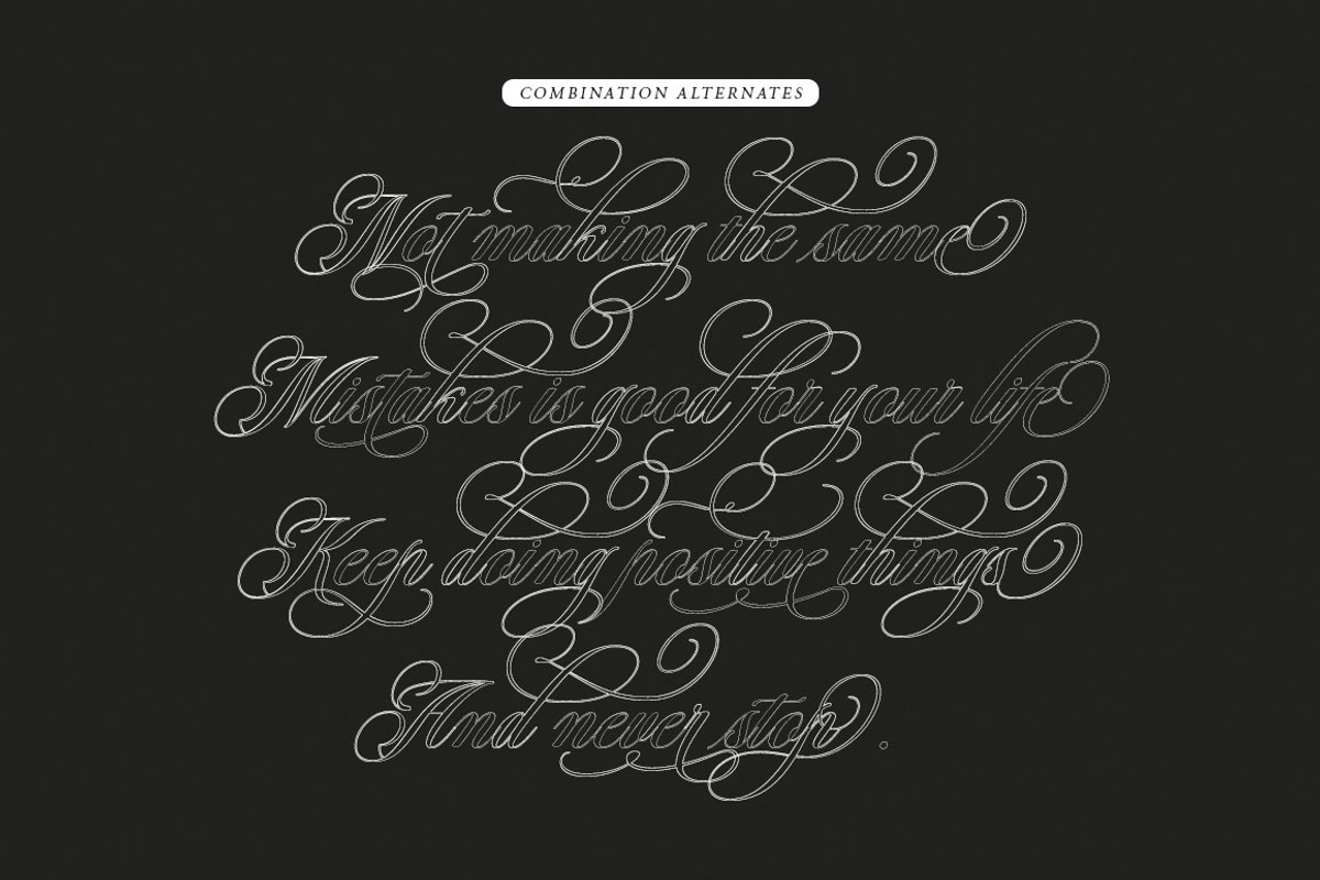 Bridgerton Outline, a Script Font by Has_rizal (Photo 14 of 15)