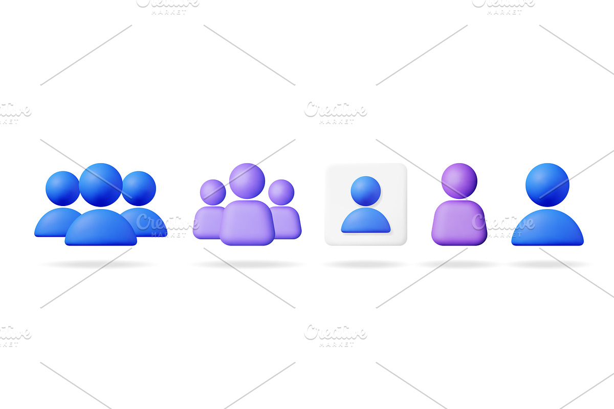 Various 3d vector illustrations of, an Object Illustration by Abscent
