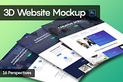 3D Website Mockup, a Device Mockup by KL-Webmedia (Thumbnail 1 of 5)