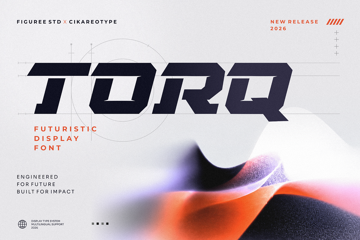 Torq – Futuristic Display Font, a Sans Serif Font by figuree studio (Photo 1 of 10)
