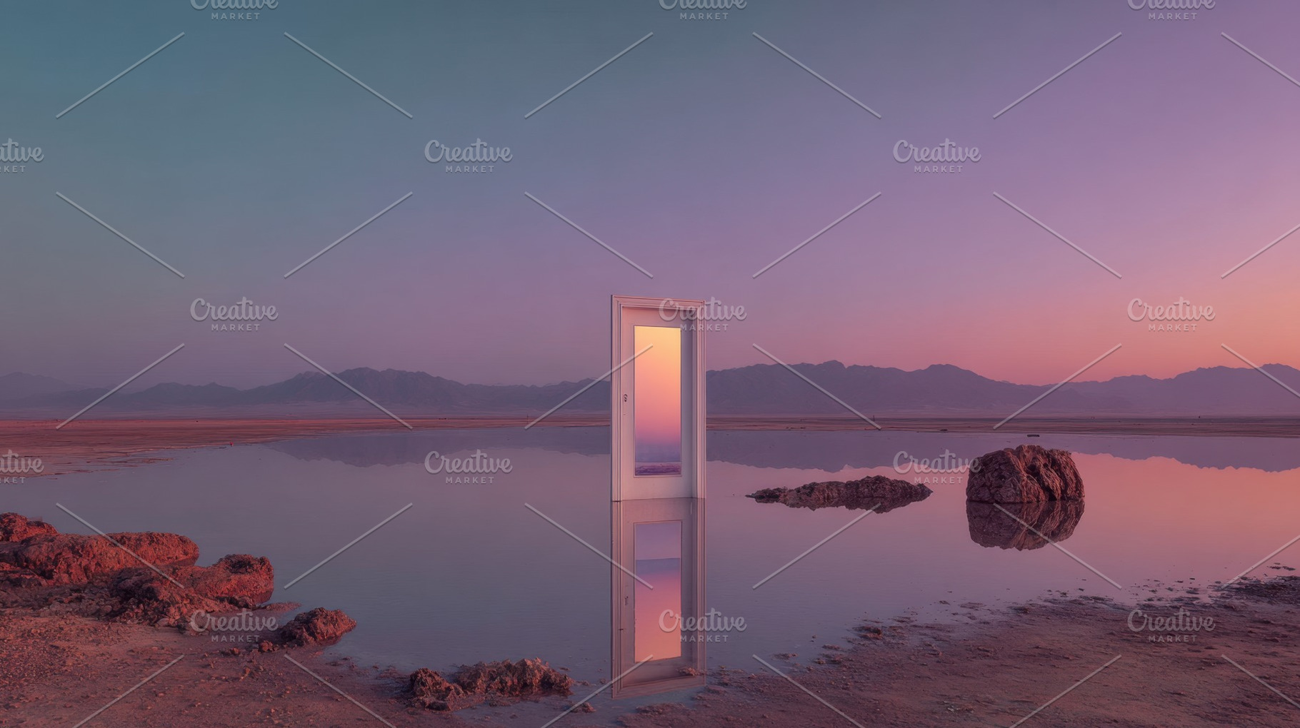 Sunset reflected on water, a Photo by Beautiful things