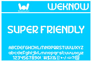 Super Friendly Font, a Font by weknow (Thumbnail 1 of 8)