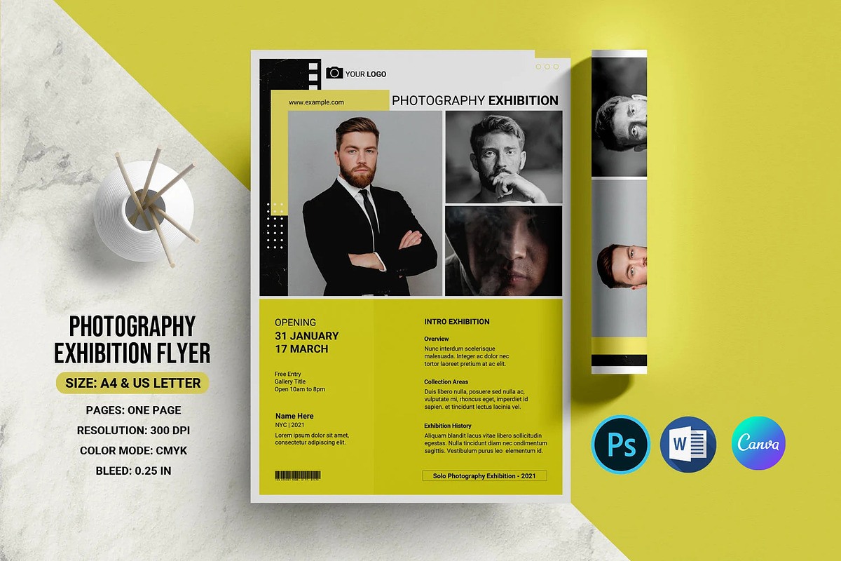 Photography Exhibition Flyer, a Flyer Template by retrographix (Photo 1 of 3)