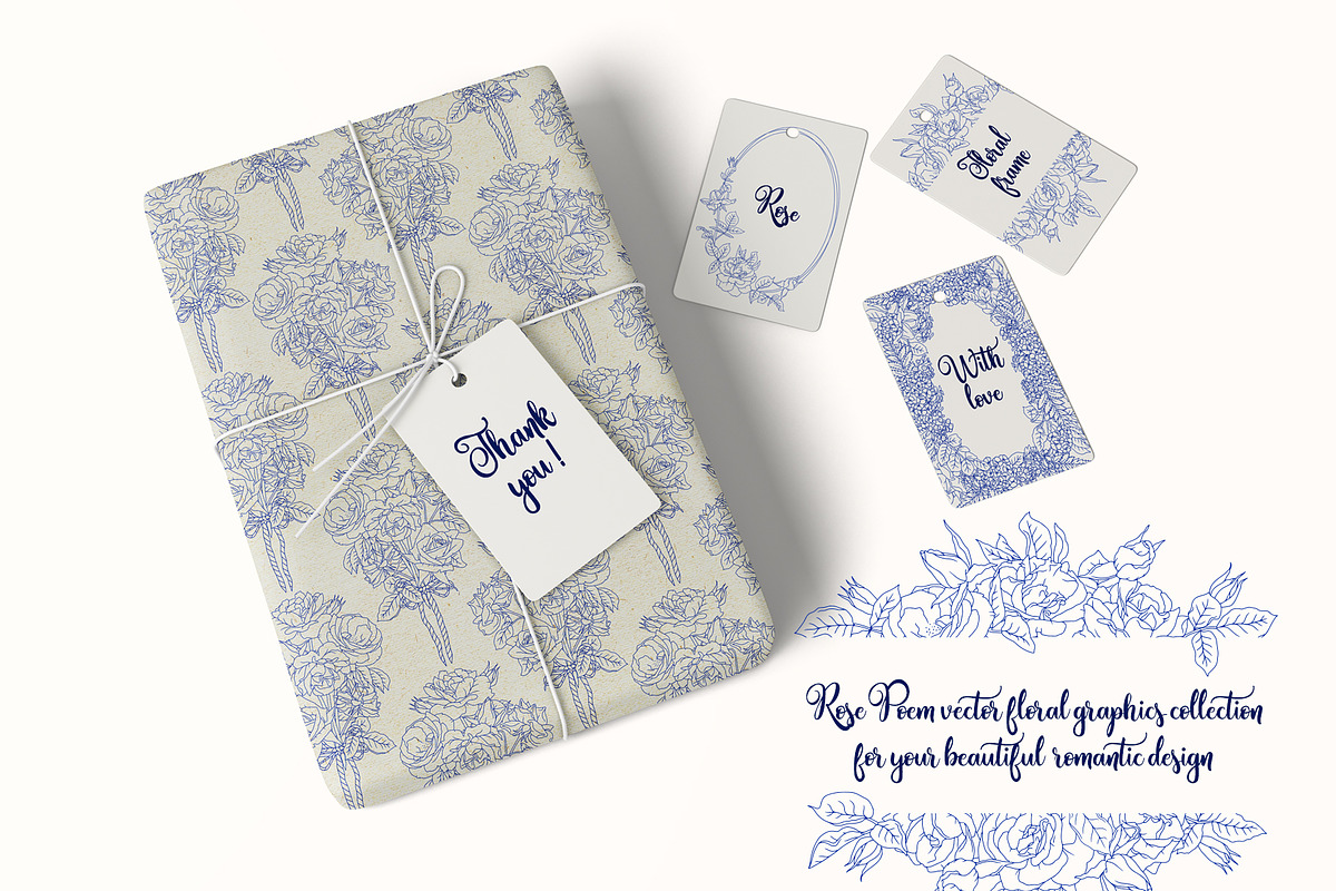 Roses & Bows Botanical Bundle, an Object Graphic by Rose Design (Photo 7 of 11)