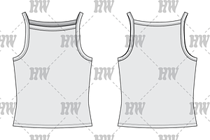 Y2K High Neck Tank Fashion Flat