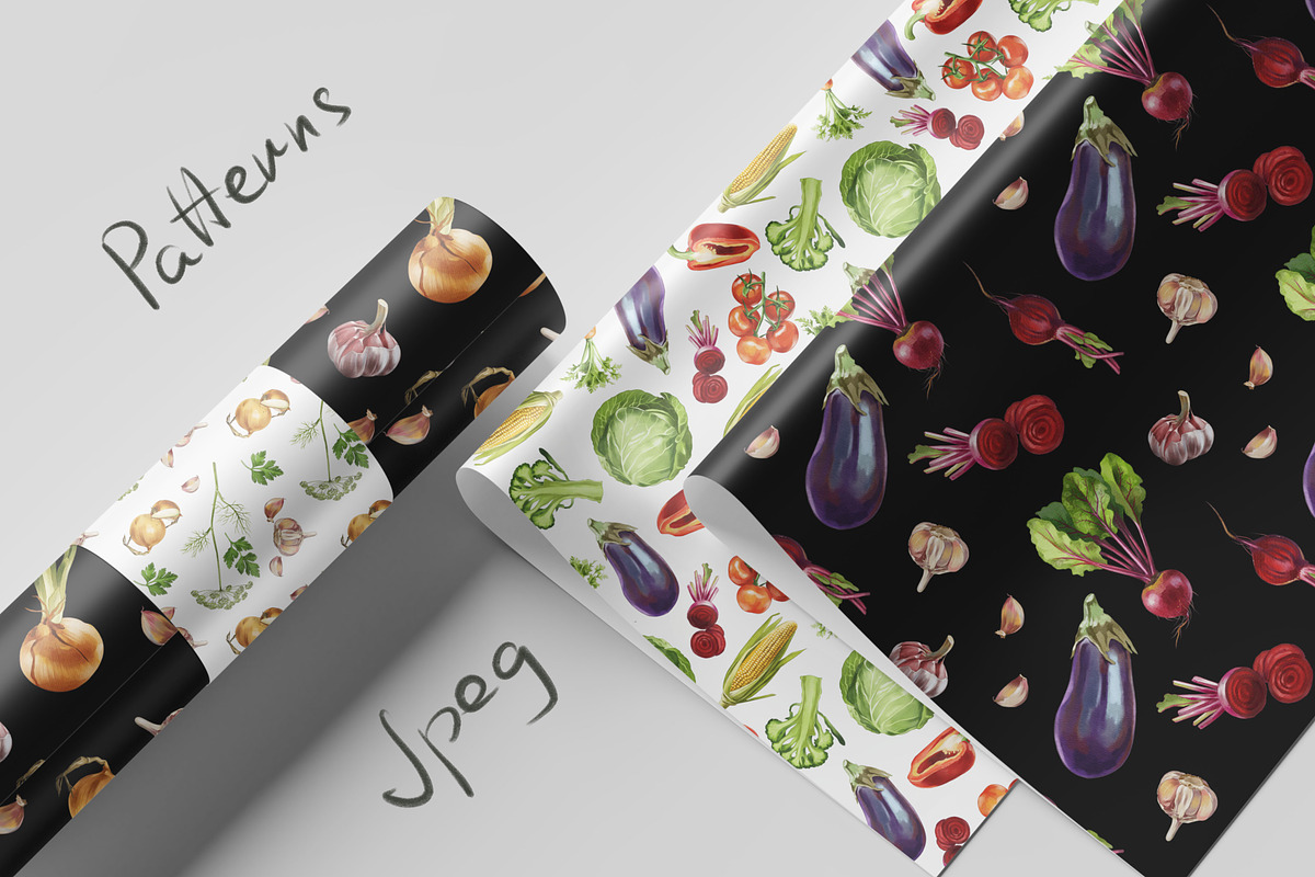 Vegetable Clipart Set, a Food Illustration by IrynaPanashii (Photo 8 of 12)