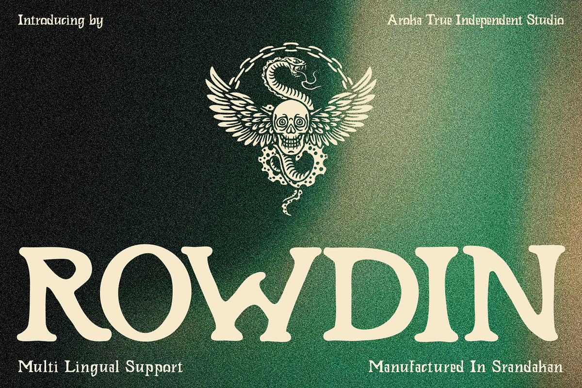 Rowdin Serif, a Serif Font by AROKA (Photo 1 of 10)