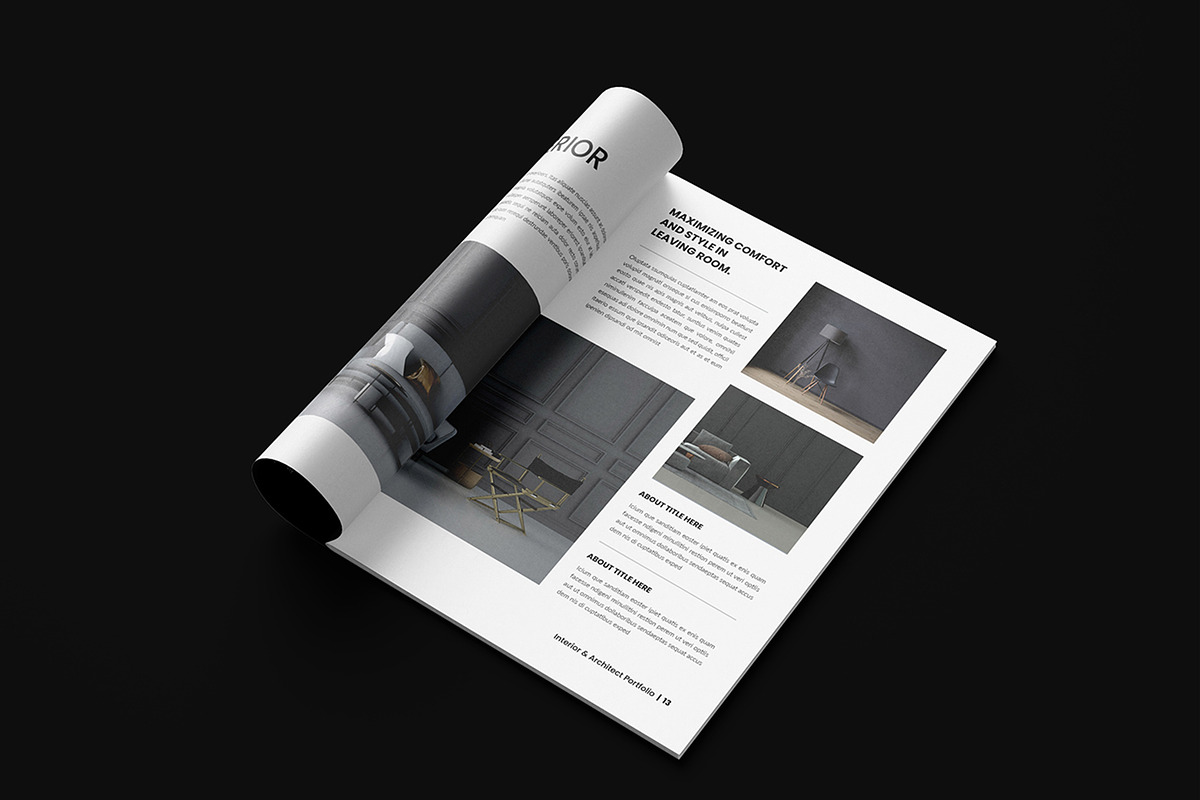 Interior Design Portfolio Template, a Brochure Template by Spark_Creative (Photo 8 of 15)