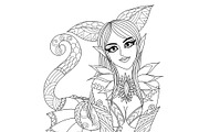 10 witches Halloween theme, an Illustration by Somjai King (Thumbnail 2 of 11)