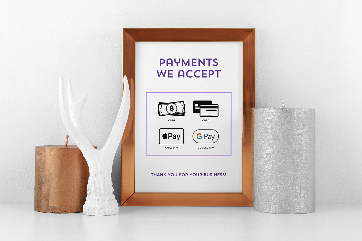 Scan to Pay Sign Package for Canva, a Flyer Template by Dandymark (Photo 8 of 8)