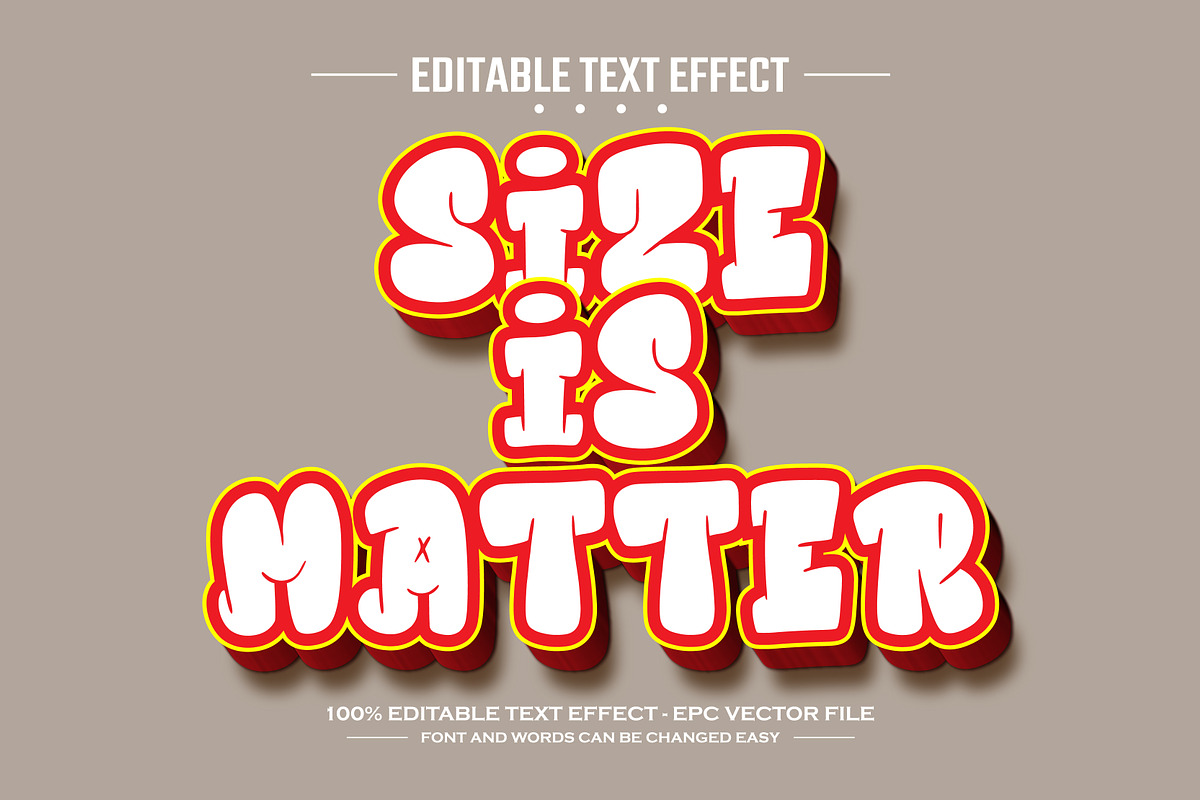 Size matter editable text effect, a Layer Style Add-On by nicemorning (Photo 1 of 3)