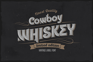 Cowboy Whiskey - vintage label layer