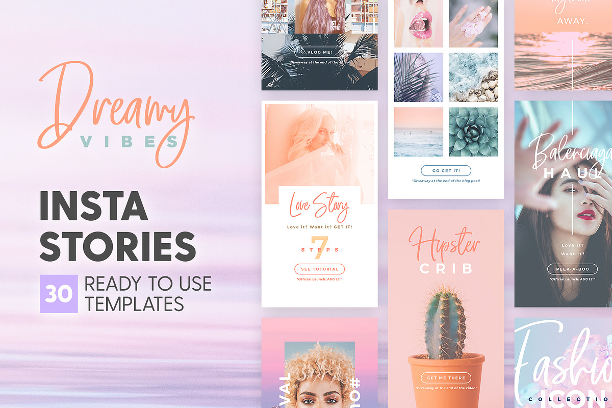 Instagram Stories - Dreamy Vibes Ed., a Social Media Template by The Wedding Shop (Photo 1 of 8)