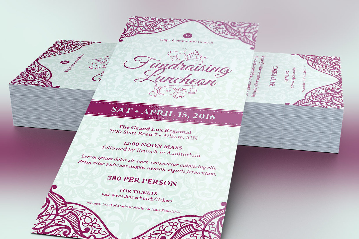 Fundraising Luncheon Flyer Template, a Flyer Template by Godserv Designs (Photo 1 of 4)