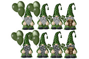 St Patrick gnomes clipart png, an Illustration by KupalinaArt (Thumbnail 2 of 5)