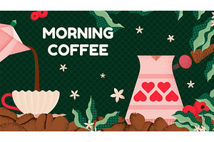 Morning Coffee Decorative Background