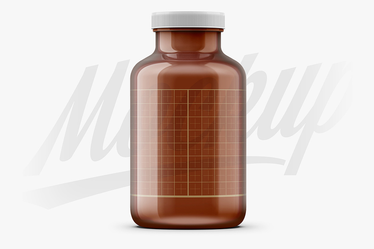 Amber Pills Bottle Mockup, a Packaging Mockup by Reformer Mockup (Photo 5 of 5)