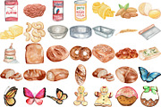 101 Baking Items Watercolor Clipart, an Illustration by LilyBoo Clipart (Thumbnail 2 of 4)