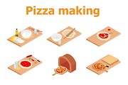 Isometric Pizza Scene Creator, a Food Illustration by Viktorijareut (Thumbnail 4 of 7)