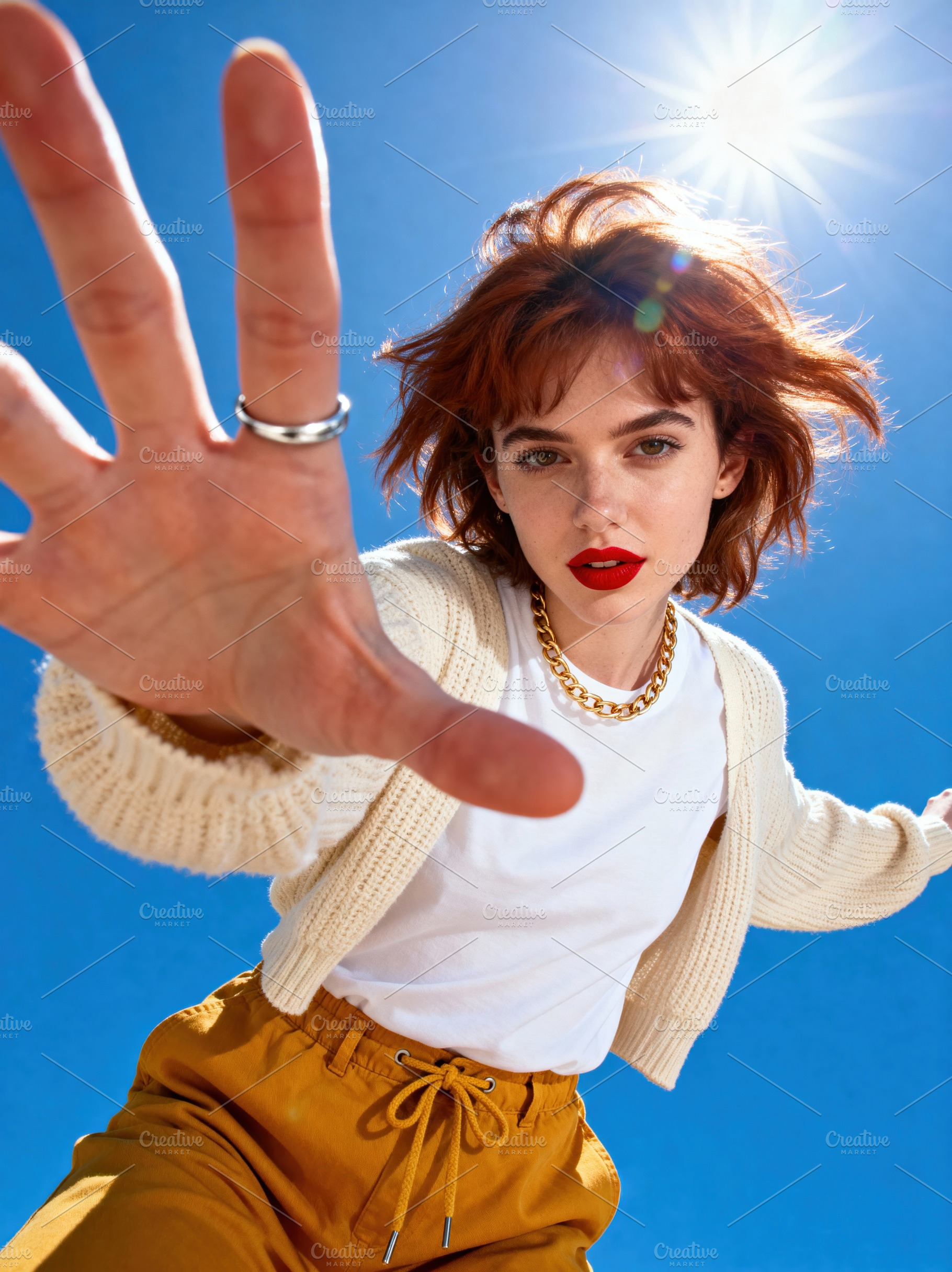 Dynamic Redhead Woman Portrait, a Person Photo by Virgo Studio