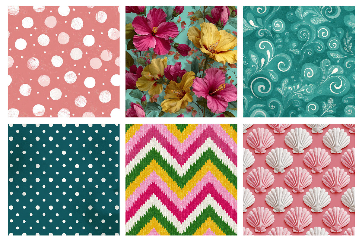 Pink Flamingo Tropical Digital Paper, a Pattern Graphic by CitraGraphics (Photo 3 of 5)
