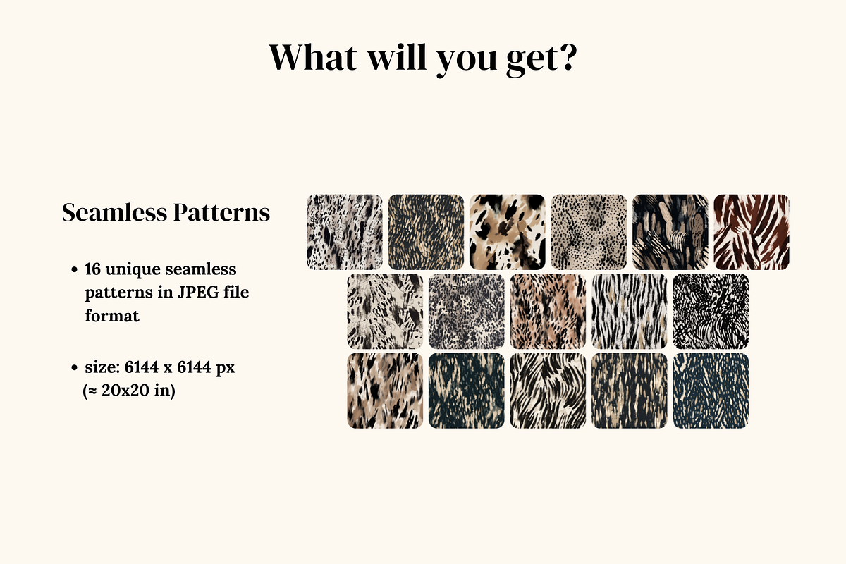 Abstract Animal Patterns, a Pattern Graphic by Ninterints (Photo 2 of 17)