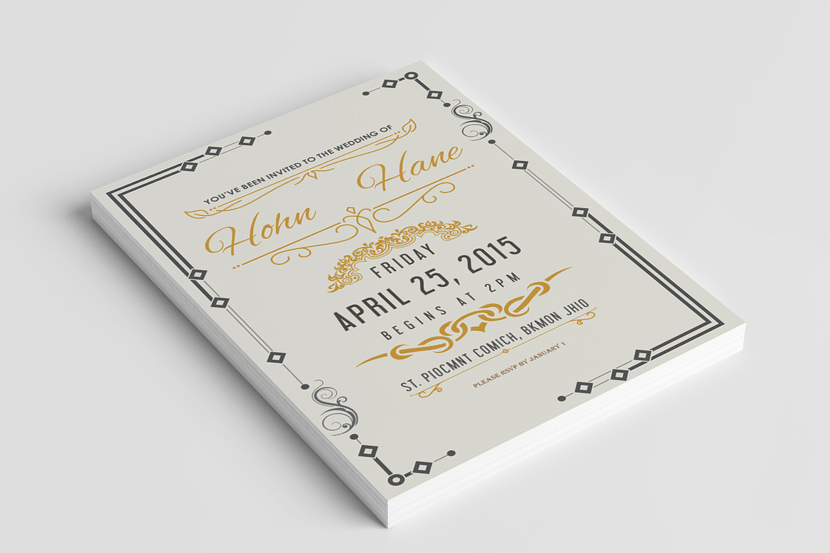 Wedding invitation card, an Invitation Template by Themefisher (Photo 3 of 3)
