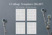 4 16x20 PSD Collage Board Templates, a Templates & Theme by Paperweight Memories (Thumbnail 1 of 6)