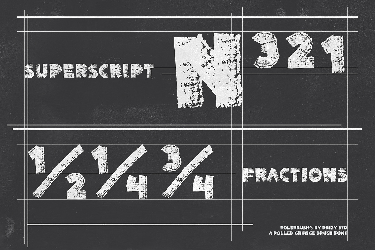 Rolebrush - Rolled Grunge Brush Font, a Handwritten Font by Drizy (Photo 6 of 10)