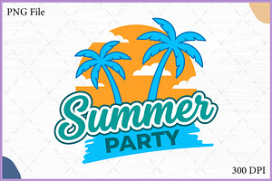 Summer Party Tropical Beach SVG, an Object Illustration by Gfx Expert Team