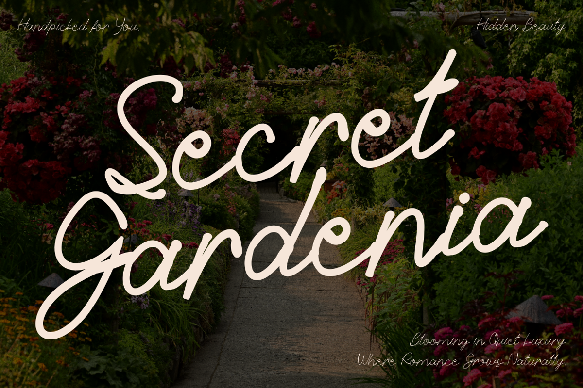 Rosy Meadow Handwritten Font, a Script Font by PutraCetol Studio (Photo 3 of 6)