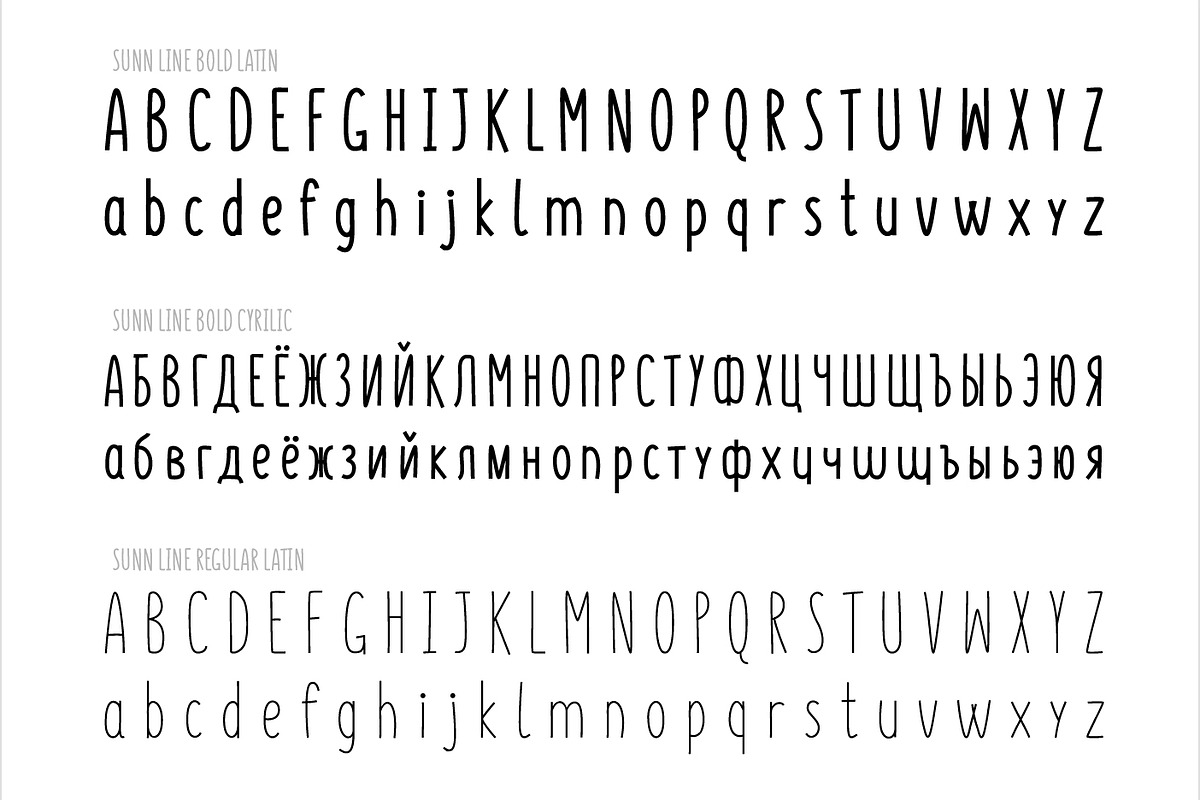 SUNN Line Extended Font preview 2