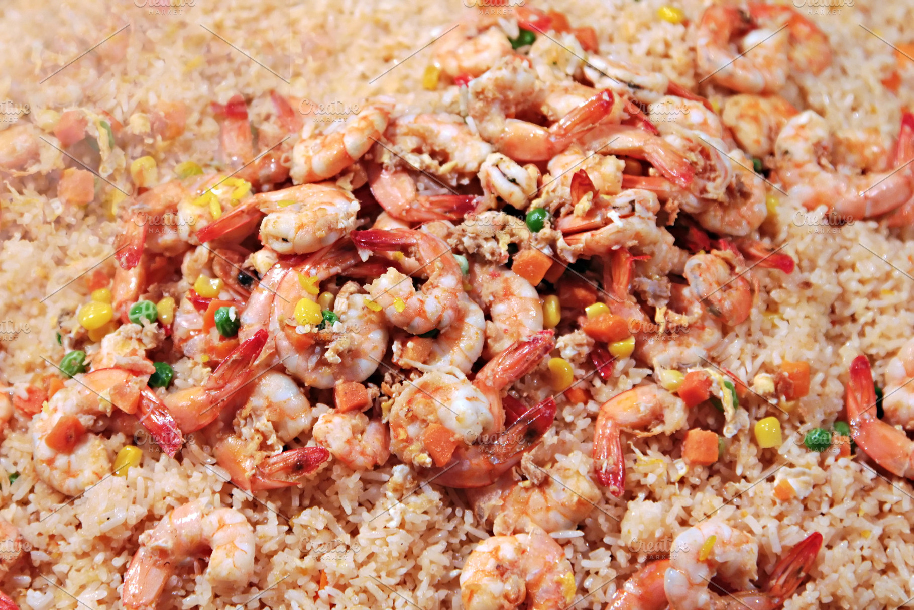 Shrimps with rice, a Photo by saiko3p