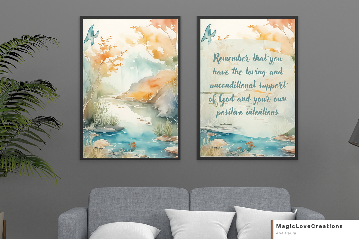 Spiritual Positive Quote Print Wall, a Poster Template by MagicLove Creations (Photo 2 of 10)