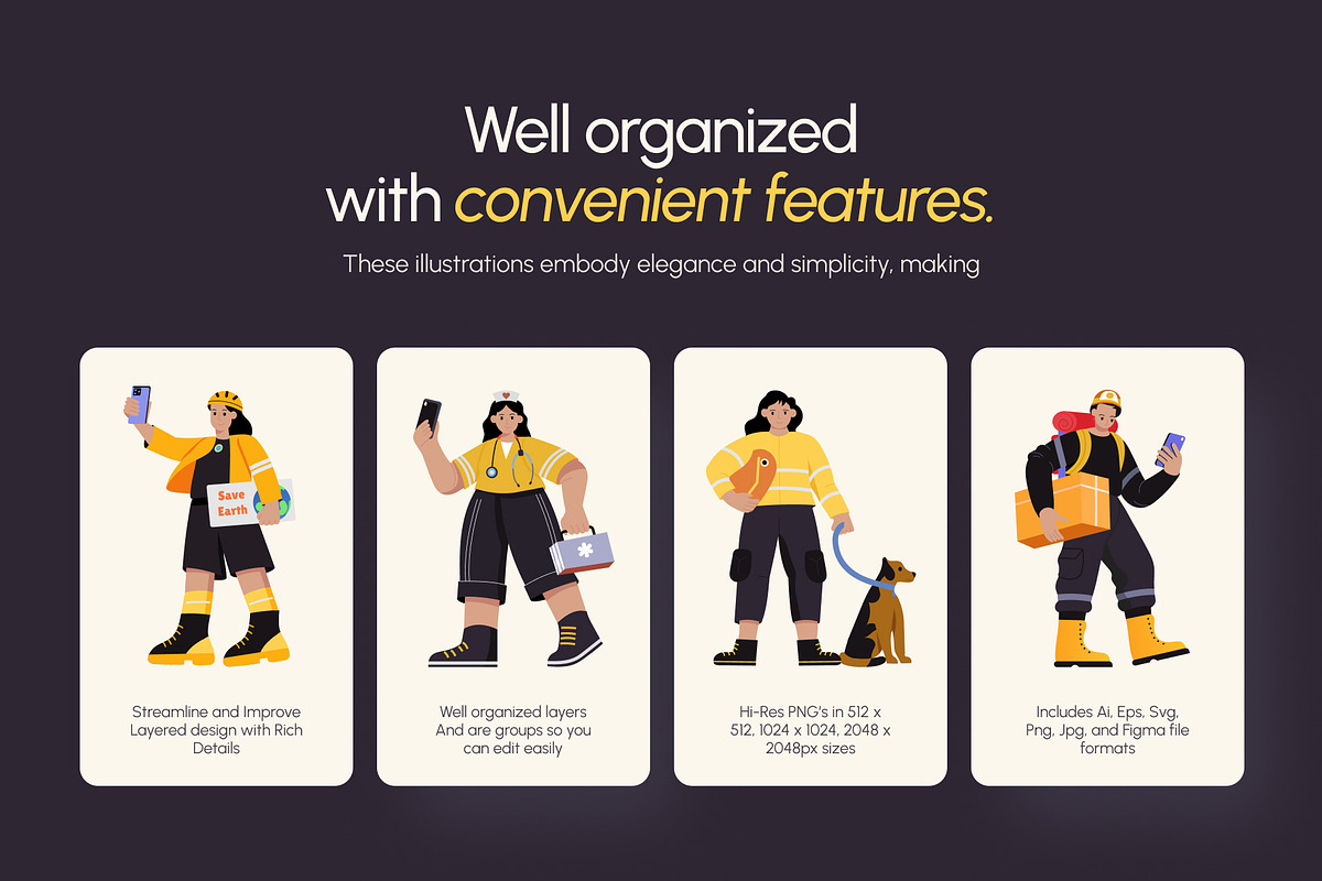 Volunteer Illustration Art Set, a Person Illustration by Vectors Market (Photo 2 of 9)