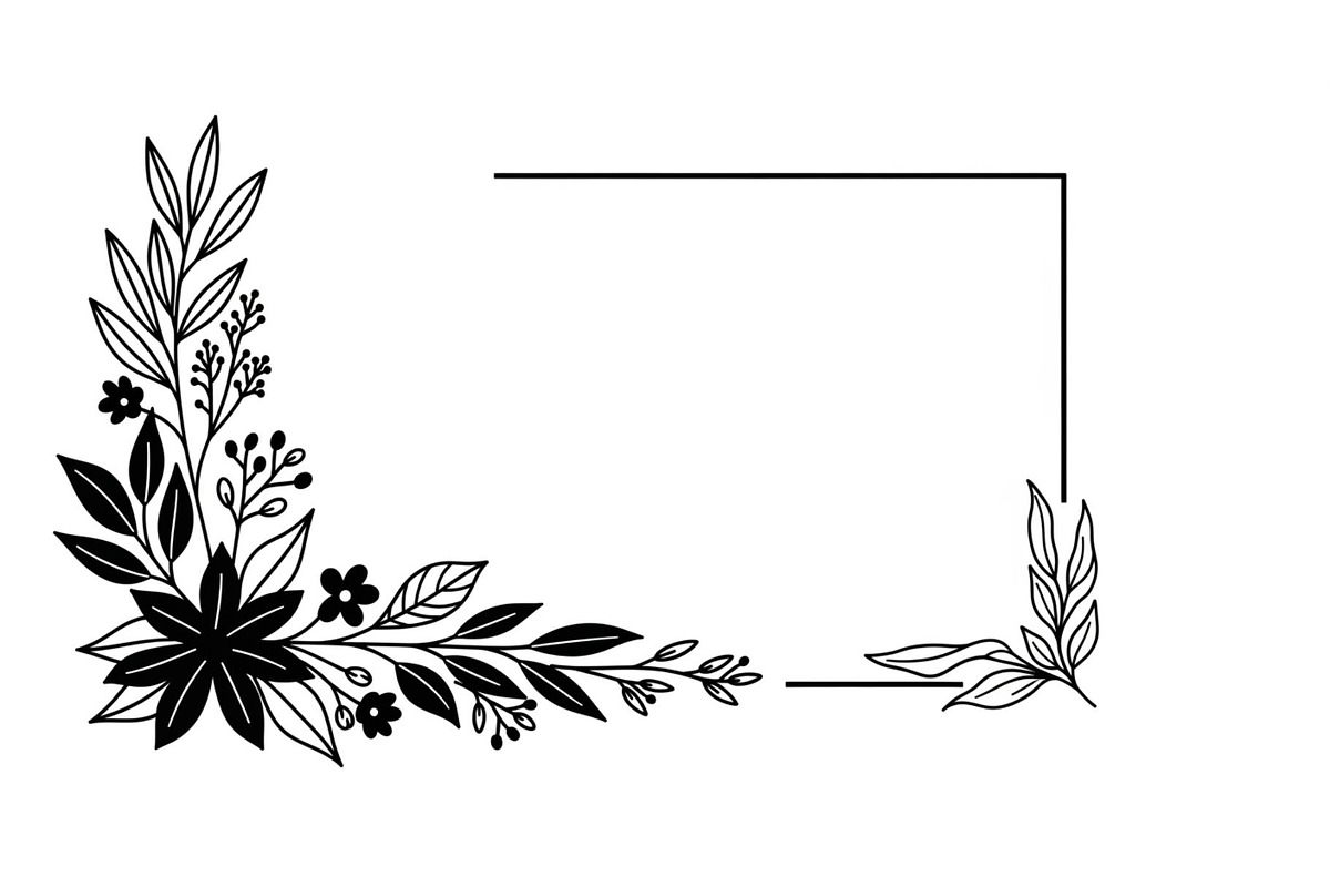 Floral Corner Ornament Clipart Bundl, an Illustration by Creativeshirt (Photo 5 of 48)