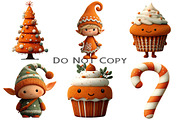 Cute Cartoon-Christmas Clipart, an Illustration by Craft Nest (Thumbnail 8 of 10)