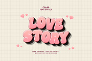 Text Effect Love Story, a Layer Style Add-On by Navy Graphic (Thumbnail 1 of 2)
