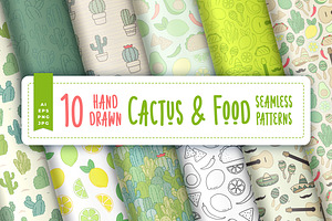 Cactus & Mexico Seamless Patterns