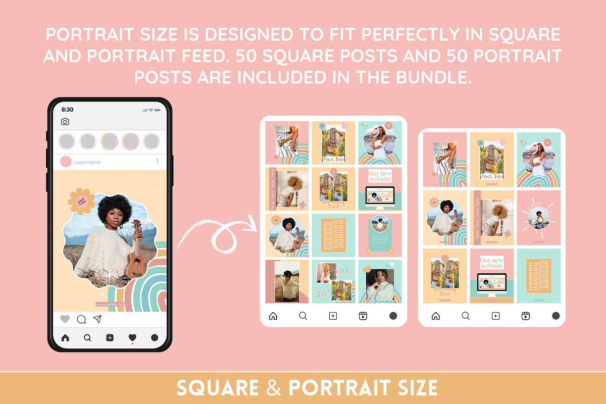 Pastel Boho Instagram Templates, a Social Media Template by SunshineStudioBoutique (Photo 5 of 8)