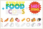 Street Food Icons, a Food Illustration by Moonery's (Thumbnail 1 of 3)