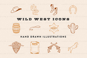 Wild West Hand Drawn Illustration
