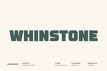 Whinstone - Bold & Cyrillic Typeface