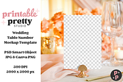 Blush Wedding Table Number Mockup, a Product Mockup by Printable Pretty Studio (Thumbnail 2 of 10)