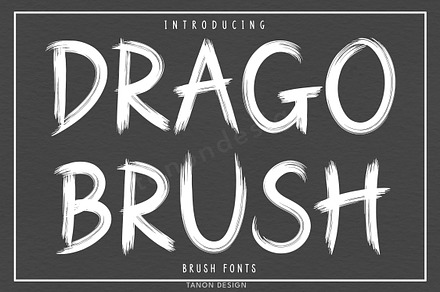 Drago Brush fonts, Chinese fonts, a Handwritten Font by Tanondesign