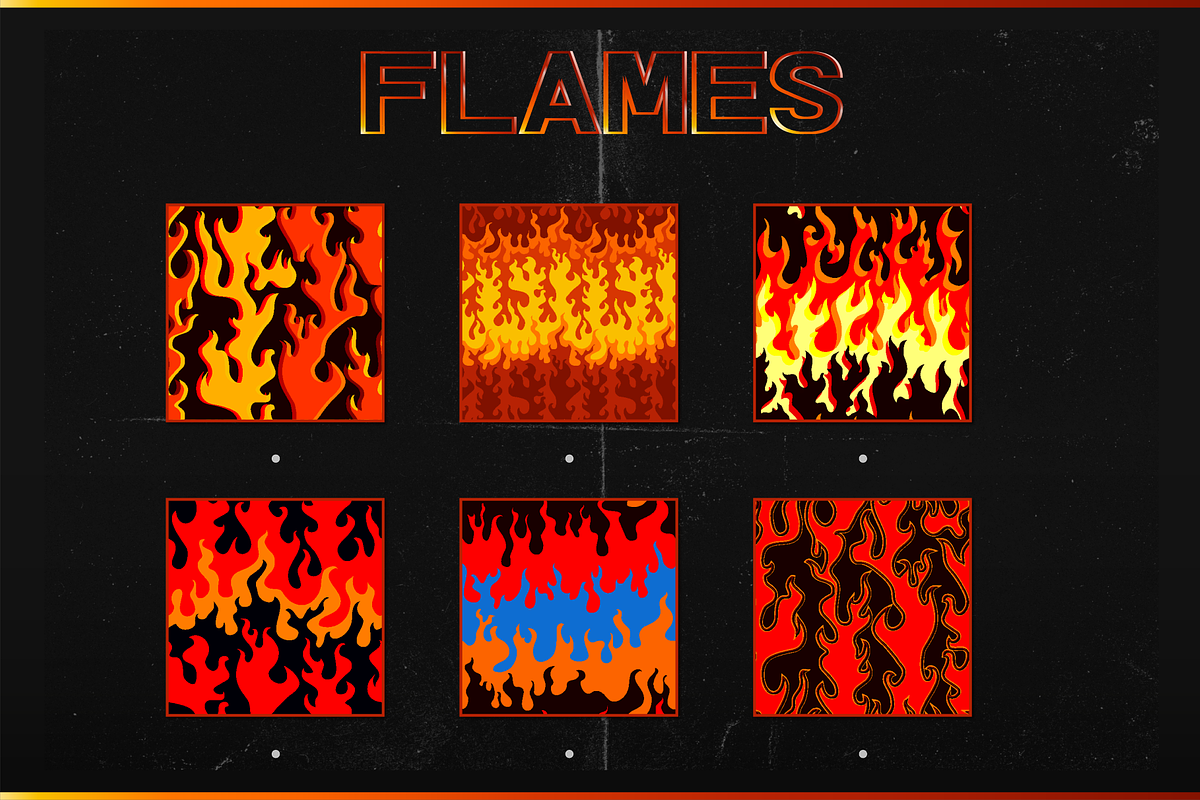 Flames seamless patterns pack, a Pattern Graphic by Gudiny (Photo 10 of 11)